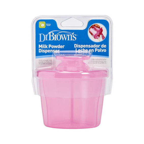 Dr. Brown's: Dispensador De Leche En Polvo Rosa 10 Oz 300ml Color Rosa Pálido