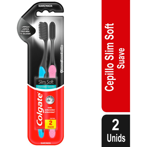 Cepillo Dental Colgate Slim Soft Carbon Active X 2und