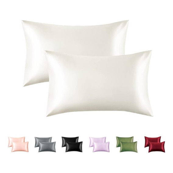 Funda Almohada Satin Saten Tipo Seda Set X2 Unids 100 O 76cm