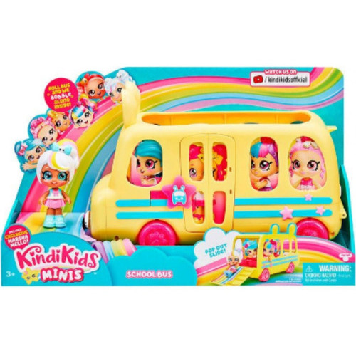 Kindi Kids Minis - autobús escolar con figura