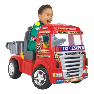 Super Caminhão Truck Infantil  Com Caçamba Elétrico Magic