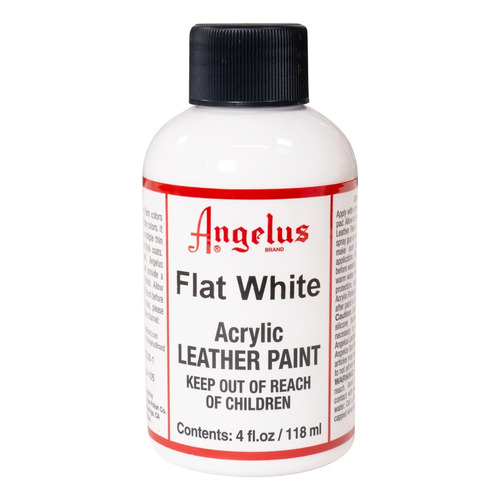 Pintura Acrílica Angelus 4 Oz ( 1 Pieza ) Color Flat White