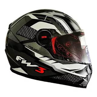 Capacete Fw3 Gtn Fox Grafite Fechado Design Moderno