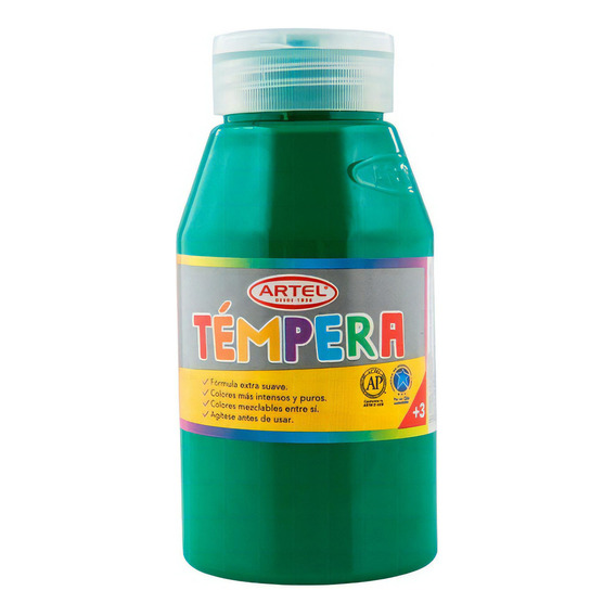 Frasco Tempera Artel 250ml - Los Colores Color Verde Oscuro 54