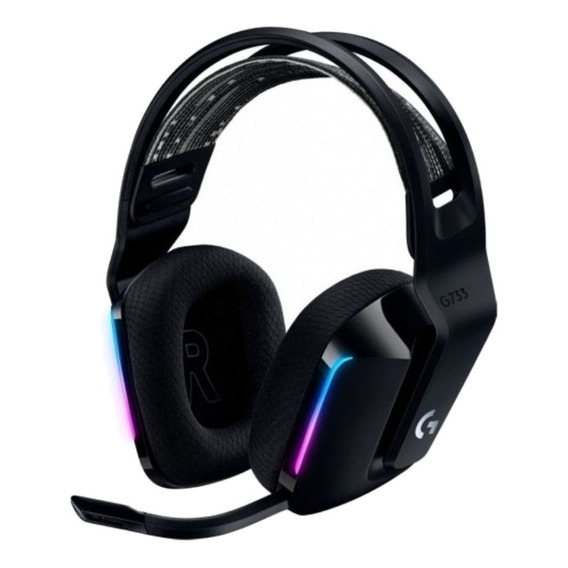 Audífonos gamer inalámbricos Logitech G G Series G733 negro con luz  rgb LED