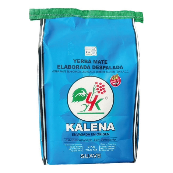 Yerba Mate Kalena Despalada X 2kg  X 5 Unidades