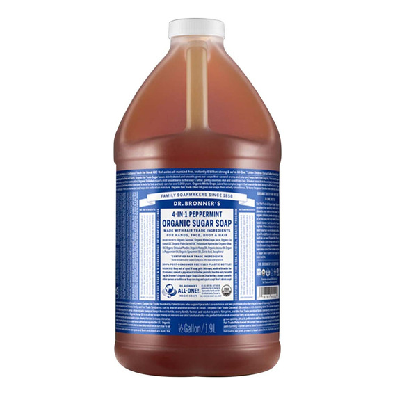 Jabón Liquido De Azúcar Organico Dr Bronner`s Menta 1.9 Lts