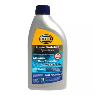 Aceite Para Motor Hella Sintético 5w-30 Para Carros, Pickups & Suv De 1 Unidad