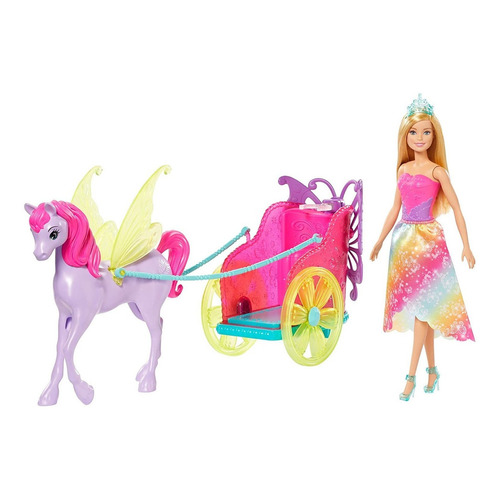 Barbie Dreamtopia princesa con carruaje Mattel GJK53