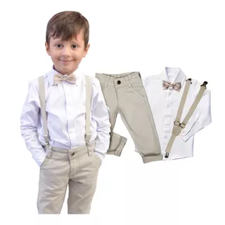 Conjunto Roupa Menino Bebê Batizado Casamento - Evento Promo