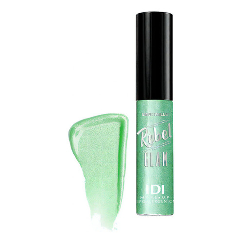 Idi Rebel Glam Delineador Liquido Glitter Gel Metal Green Efecto Glitter Color 08 Metal Green