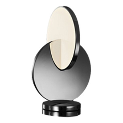 Lampara De Mesa Velador Pacman Led 8w Cromo Deco Moderno Cie