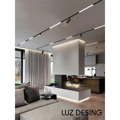 Spot Movil Para Riel Vk-magnetic Vk-mr Dim Tuya Smart 12w Vk Negro