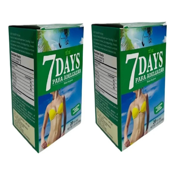 Pack 2  Te Plan 7 Días  ,té Filtrante 40 Saquitos ( 2 Cajas)