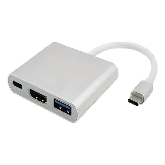 Adaptador Usb 3 En 1 Type Tipo C A Hdmi / Usb 3.0 / Tipo C