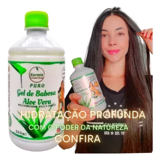 Puro Gel De Babosa/aloe Vera 100% Natural E Vegano 2un 500ml