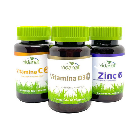 Vitamina C, Vitamina D3 Y Zinc Vidanat Sabor Sin Sabor