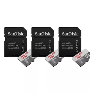 Cartão De Memória Sandisk 32gb Classe 10 Microsd  Ultra Com Adaptador Sd 32gb