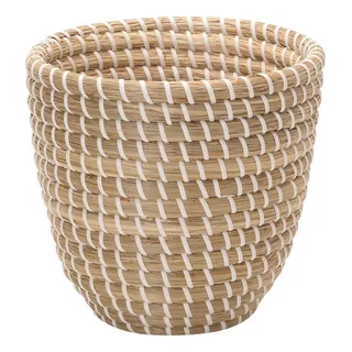 Vaso Cachepot Cesto Decorativo Em Fibra Natural Planta