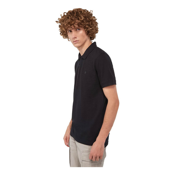 Camiseta Polo Hombre Basic Cad Negra Xxl