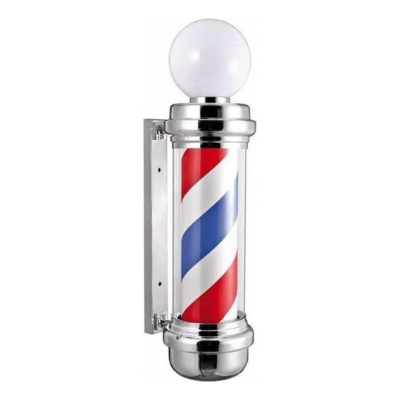 Farol Barberia Poste Barberia Peluqueria Luz Led Giratorio