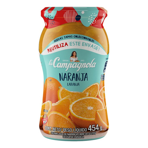 Mermelada La Campagnola Naranja X454gr Mas Fruta