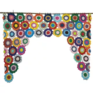 Cortinas Tejidas Crochet 1,50 X 1,20 Mts.