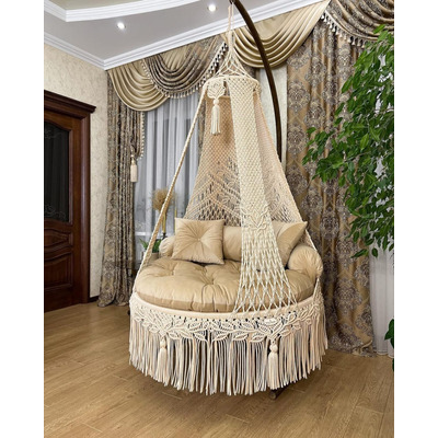 Silla Colgante Columpio Macrame Mecedora