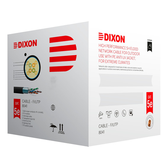 Cable Stp Cat5e Exteriores Dixon 8041 Caja 305m 100% Cobre