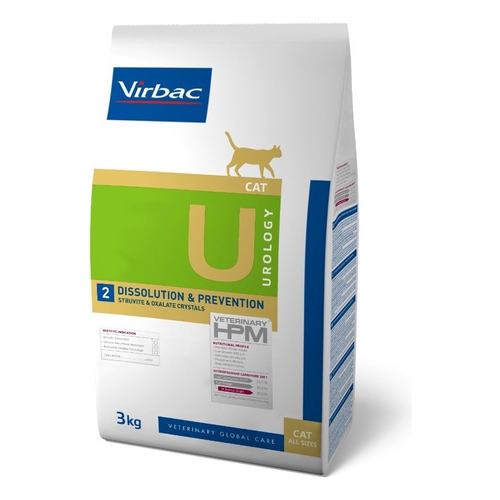 Alimento Virbac Veterinary HPM Urology Dissolution & Prevention para gato adulto sabor mix en bolsa de 3kg