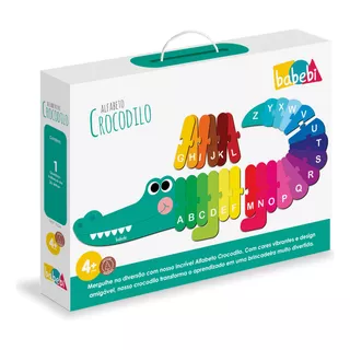 Brinquedo Educativo Alfabetização Alfabeto Crocodilo Babebi
