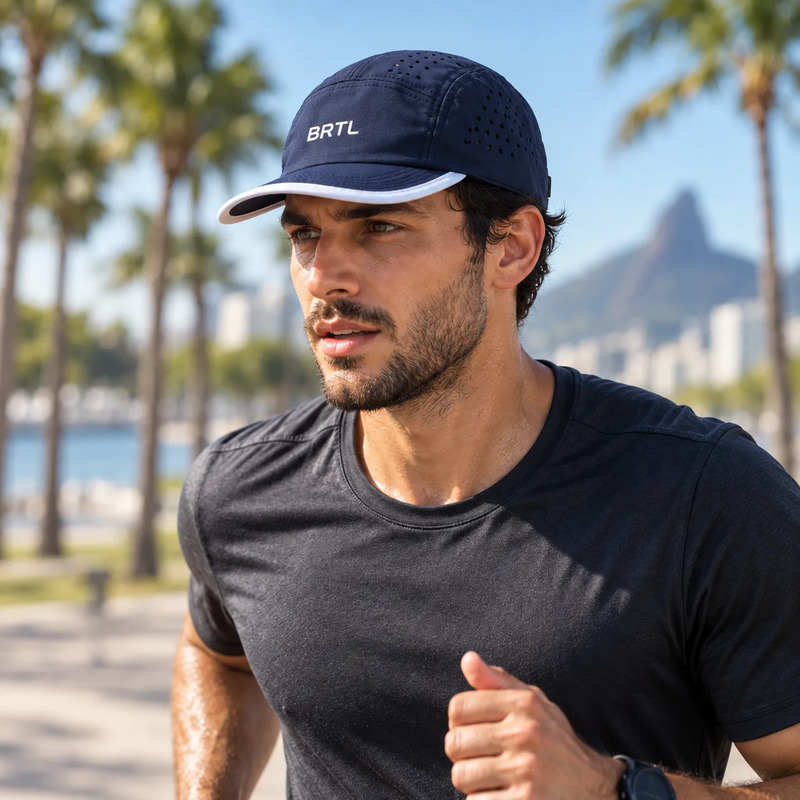 Boné Corrida Aba Flexível Leve Impermeável Proteção Solar Uv Boné Corrida Aba Flexível Leve Impermeável Proteção Solar Uv
