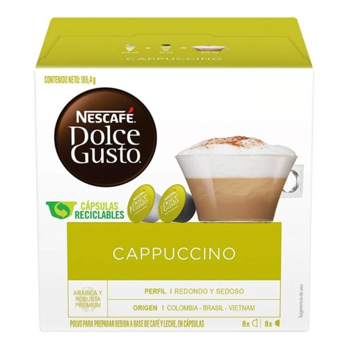 Cápsula De Café Nescafé Dolce Gusto Cappuccino 16 Cápsulas