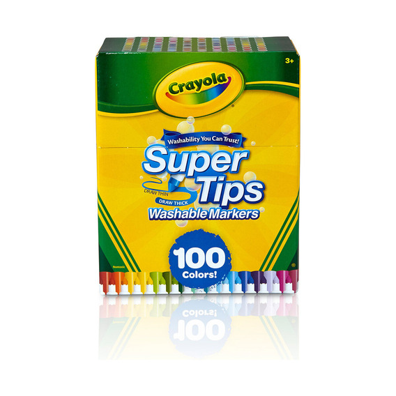 Crayola Supertips 100 Plumones Lavables Washable Niños