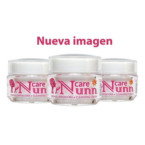  Nunn Care 3 Cremas Limpiadoras 100% Originales Tipos de piel Grasa, Seca, Mixta