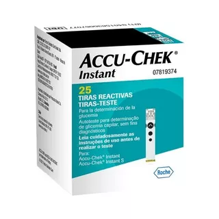 Accu Check Instant Tiras Reactivas De Glucosa 25 Pzas