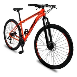 Bicicleta Aro 29 Krw Alumínio 24 Vel Freio A Disco Suspensão Dianteira X42 Cor Laranja/Preto Tamanho do quadro 17 no Mercado Livre com oferta e cupom de desconto