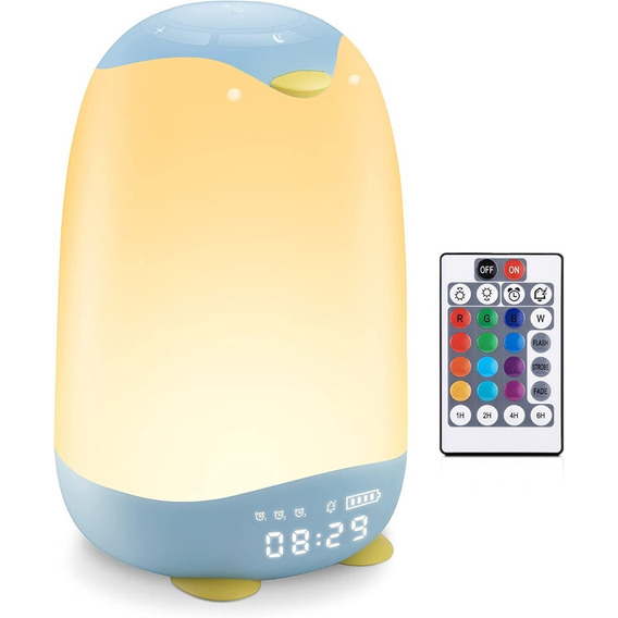 Lámpara Led Mesa Táctil Despertador Recargable Control Bebe