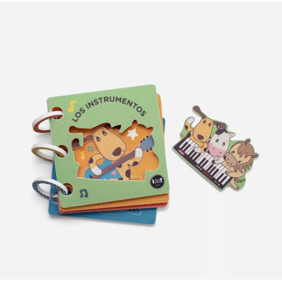 Libro Para Bebes Con Animales De Transportes E Instrumentos 