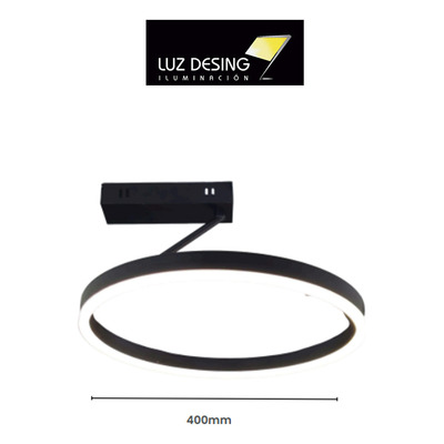 Plafon Led Circular Crown 19137 Negro 36w Dinamico Cie