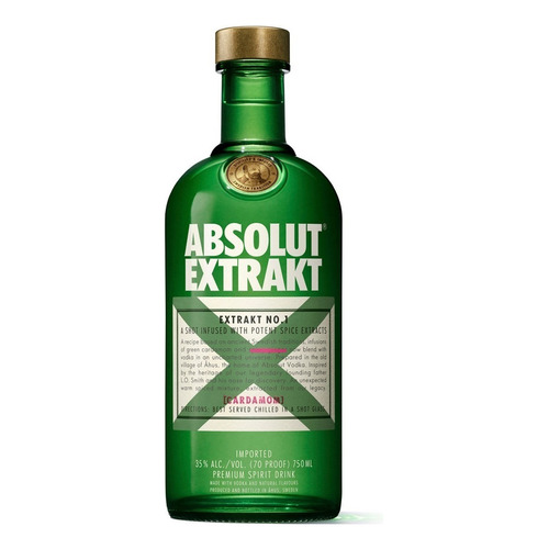 Absolut Extrakt Vodka De Suecia Con Cardamomo Botella 750ml 