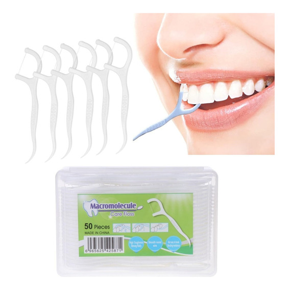 Palillo Hilo Seda Dental Flosser Limpieza Interdental 200pcs