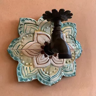 Canilla De Jardin Robinet Margarita + Mandala Ceramica
