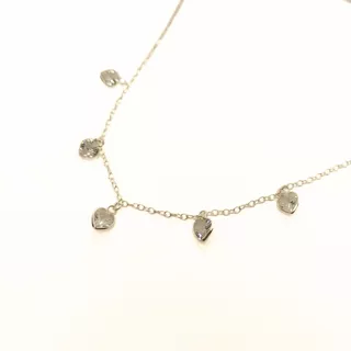 Gargantilla Choker Plata 925 Punto De Luz 35 A 38cm. 15 Años