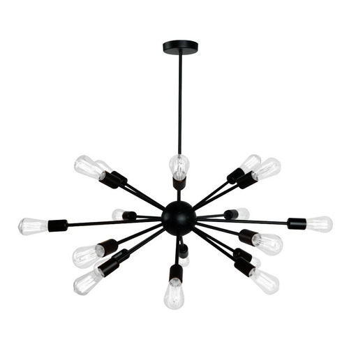 Lámpara De Diseño Interior  Suspender Sala/comedor Base E27 Color Negro Tecnolite CELAENO II