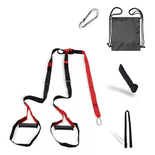 Fita De Treinamento Suspenso-funcional-pilates-kit Tipo Trx Cor Vermelho