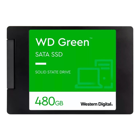 Disco sólido SSD interno Western Digital WD Green WDS480G3G0A 480GB negro