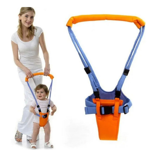 Arnes De Seguridad Andadera Caminadora Bebes Y Niños Color Naranja Liso