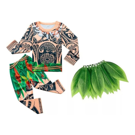 Niño Ropa Larga Navidad Maui Moana Disfraz Pijama Cosplay