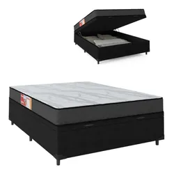 Prorelax Cama Box Casal Espuma D33 138cm branco/preto no Mercado Livre com oferta e cupom de desconto